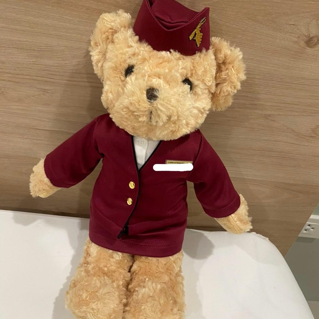 カタール航空 キャビンクルー テディベア ぬいぐるみ - メルカリ