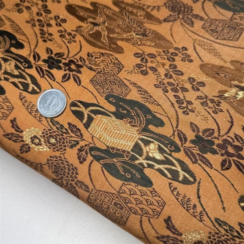 時代 丸帯 ① アンティーク着物 明治~大正 正絹 結婚式 婚礼 金襴緞子