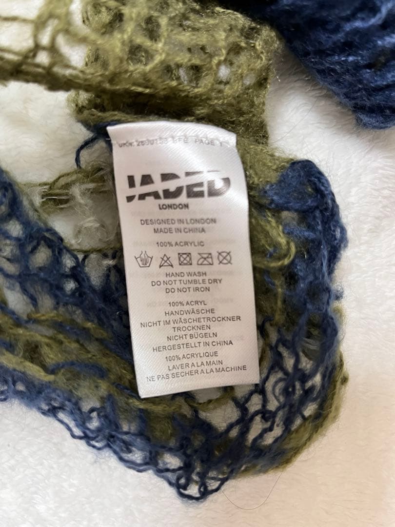 jaded london メッシュ ニット ハンソヒ ジェイディッドロンドン