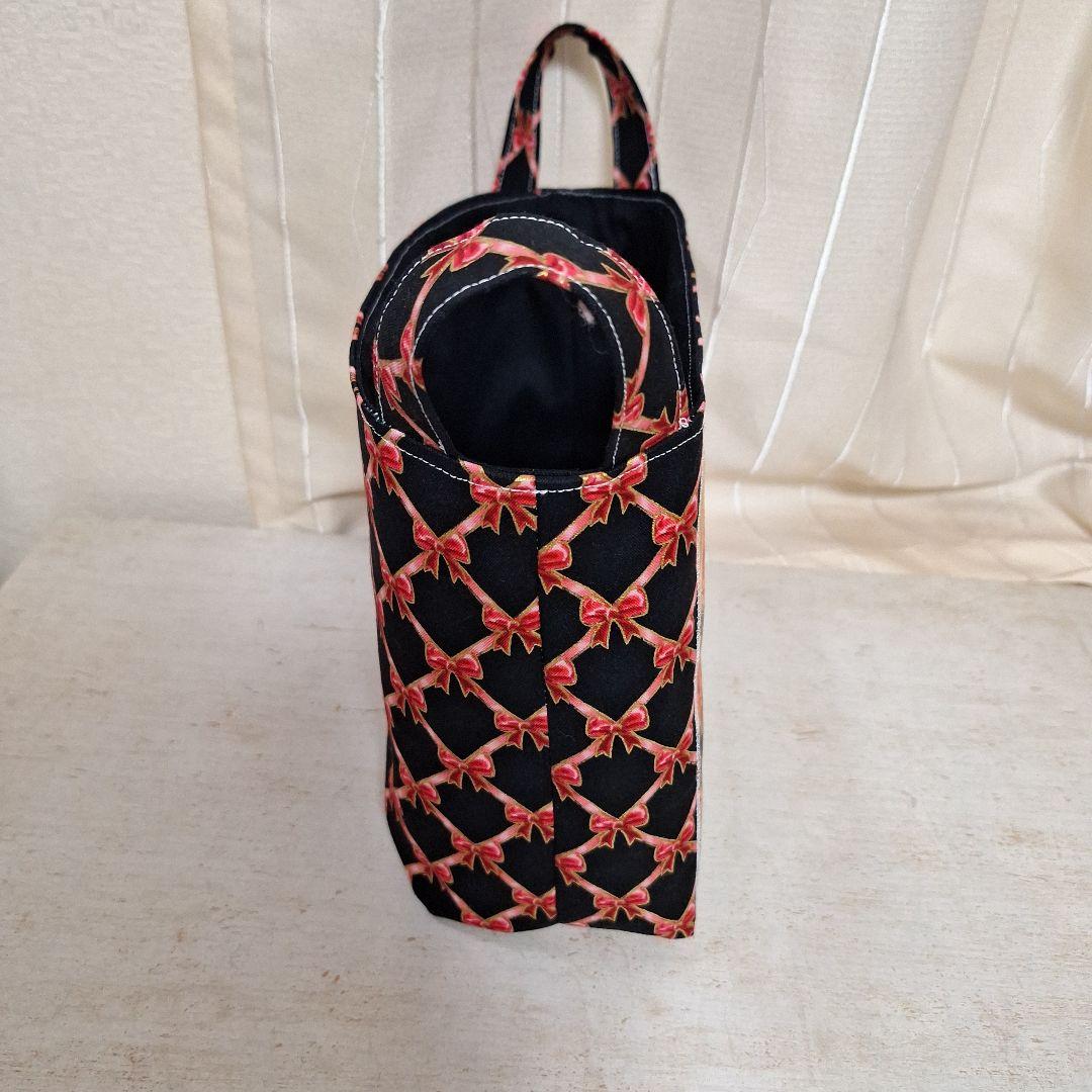 激レアねこと女の子パネル生地 ハンドメイド まちなしバッグ 布バスケット