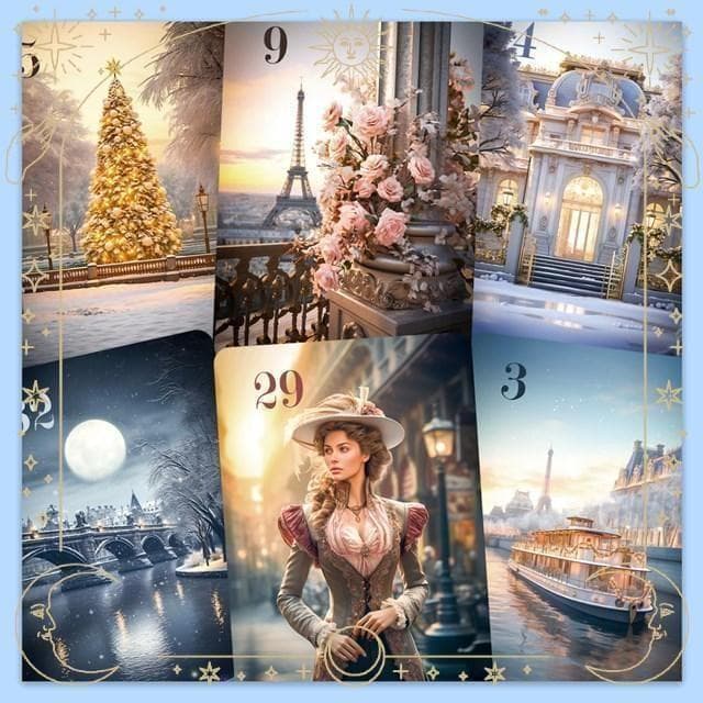 【正規品ルノルマンカード】数量限定で作られた希少入手困難品✨冬のパリのルノルマン パリの冬ルノルマンカード 追加カード込み72枚セット｜作者直輸入