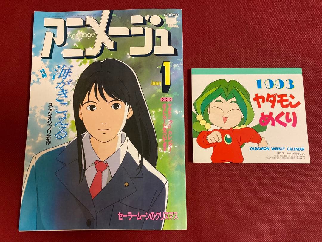 付録付き 雑誌 アニメージュ 1993年（平成5年）1月号 表紙/海が