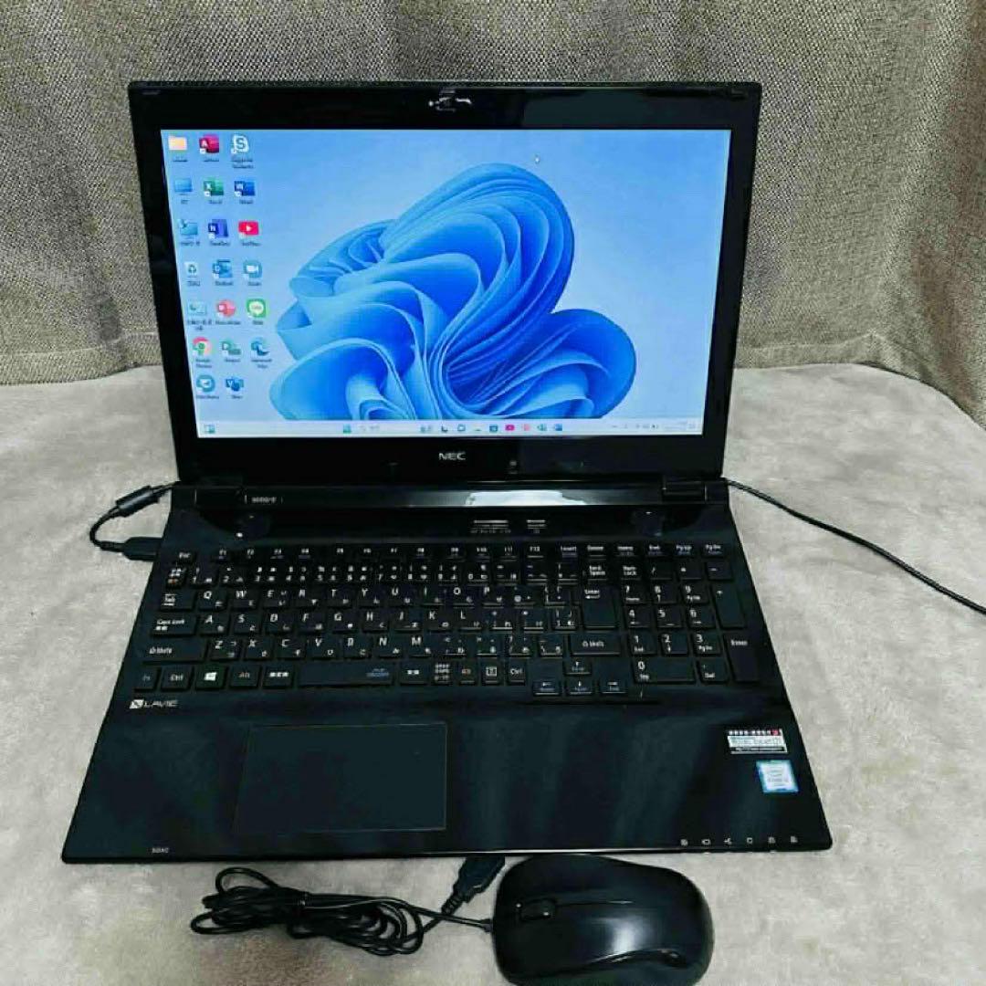 S210 NECノートパソコンSSD高速 WEBカメラWindows11オフィス - メルカリ