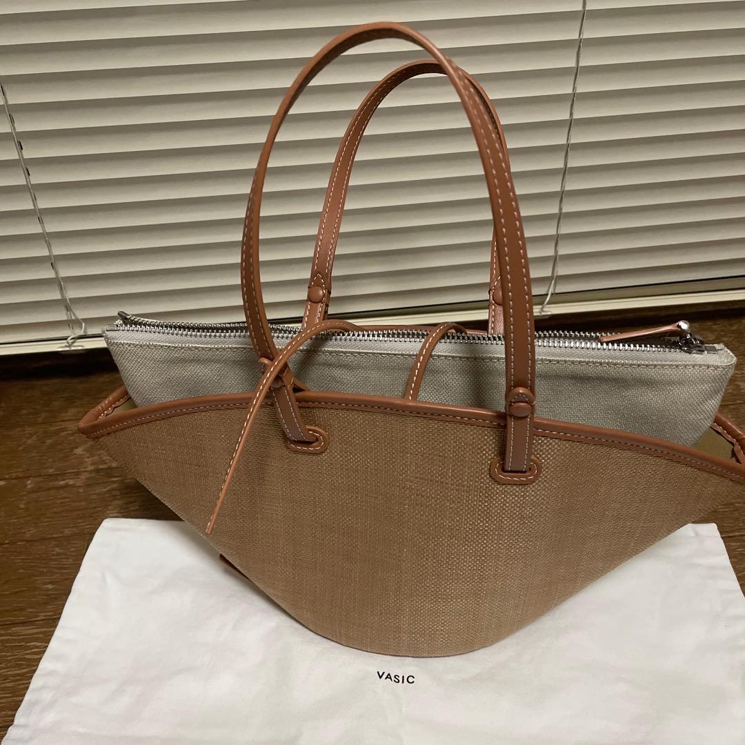 VASIC バスケットミニ VASIC ベージュ トートバッグ かごバッグ