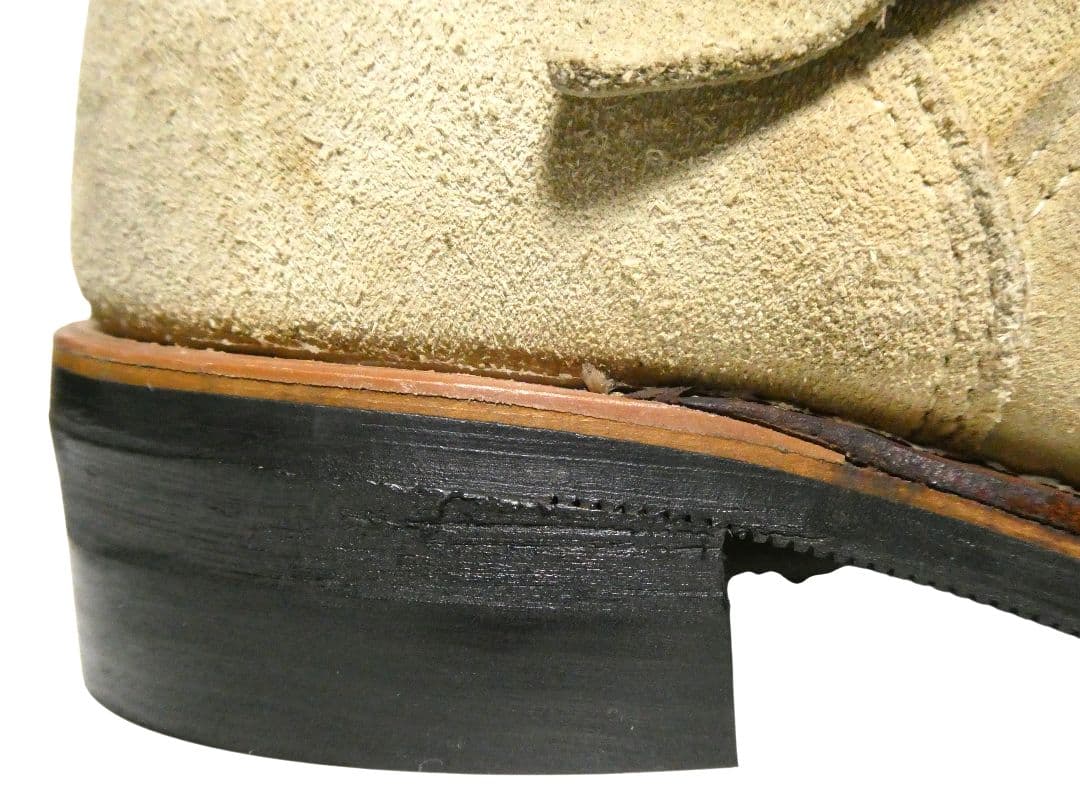 9-1/2E！ベージュスエード！ショートエンジニア！チペワ91070スエード