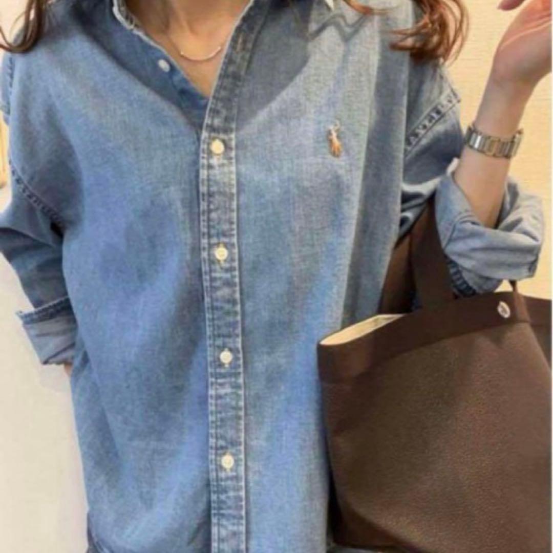 良品】ポロラルフローレン 人気定番マルチポニーダンガリーシャツ M