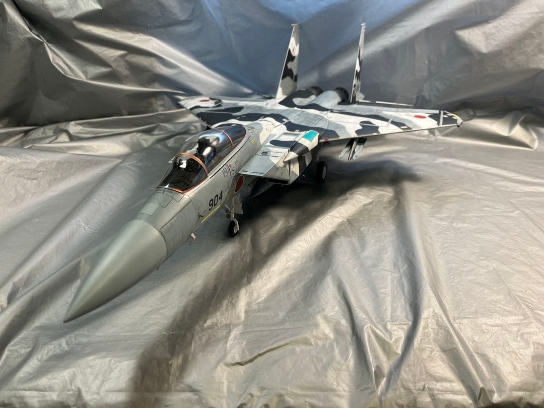完成品 1/32 タミヤ F-15J ブラック/ホワイト アグレッサー904号機
