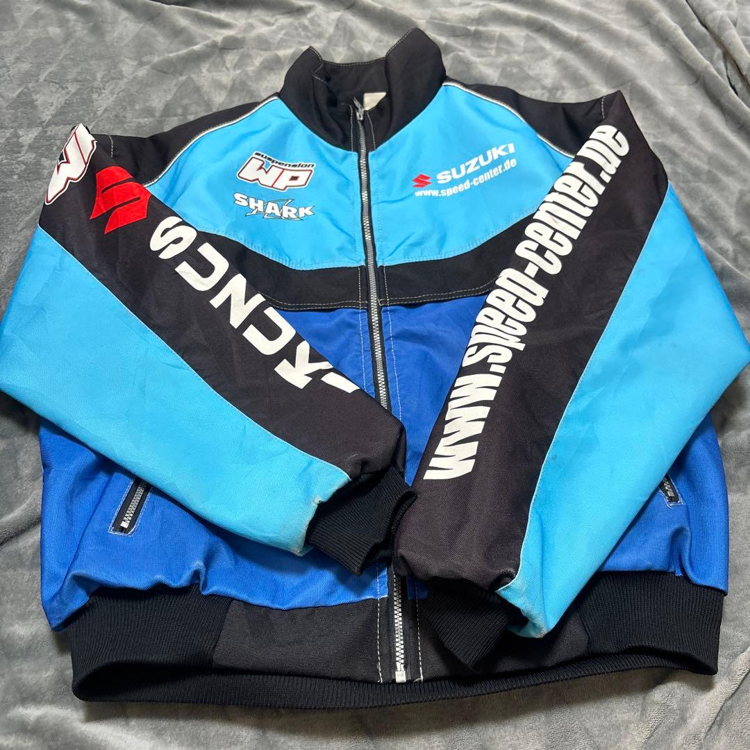 SUZUKI バイクジャケット 青・黒 GS GSX GT380 - メルカリ