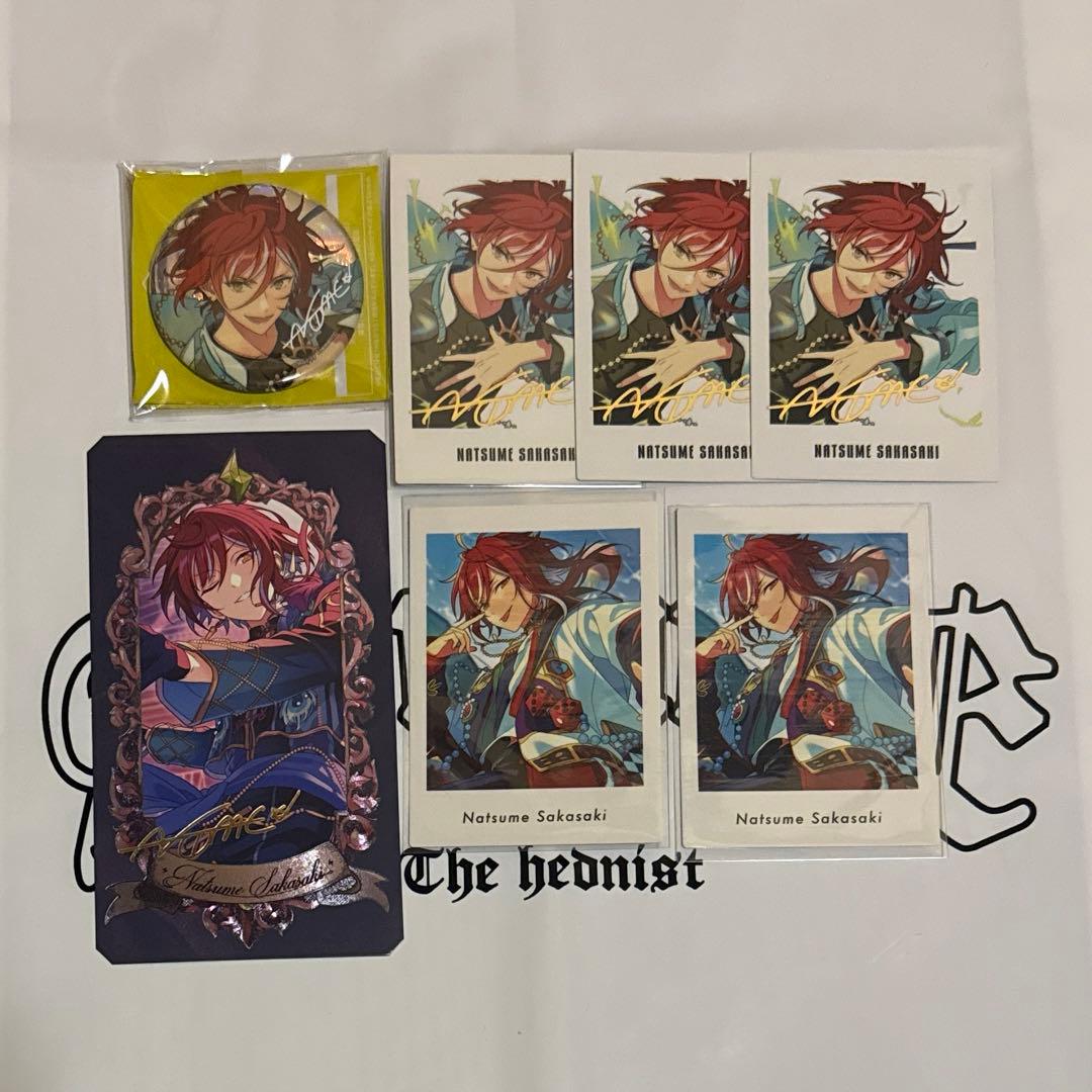 あんスタ 逆先夏目 9周年 缶バッジ ぱしゃっ パシャこれ カード