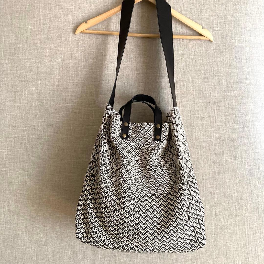 新品] trois temps トロワトン 手織り2wayトートバッグ - メルカリ