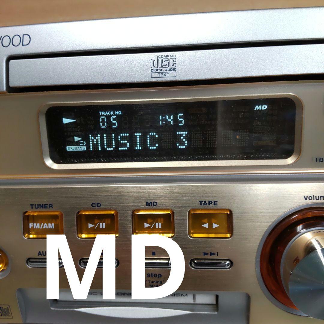 リペア済 CD/MD/FM/AM/AUX KENWOOD 30W 2Way - メルカリ
