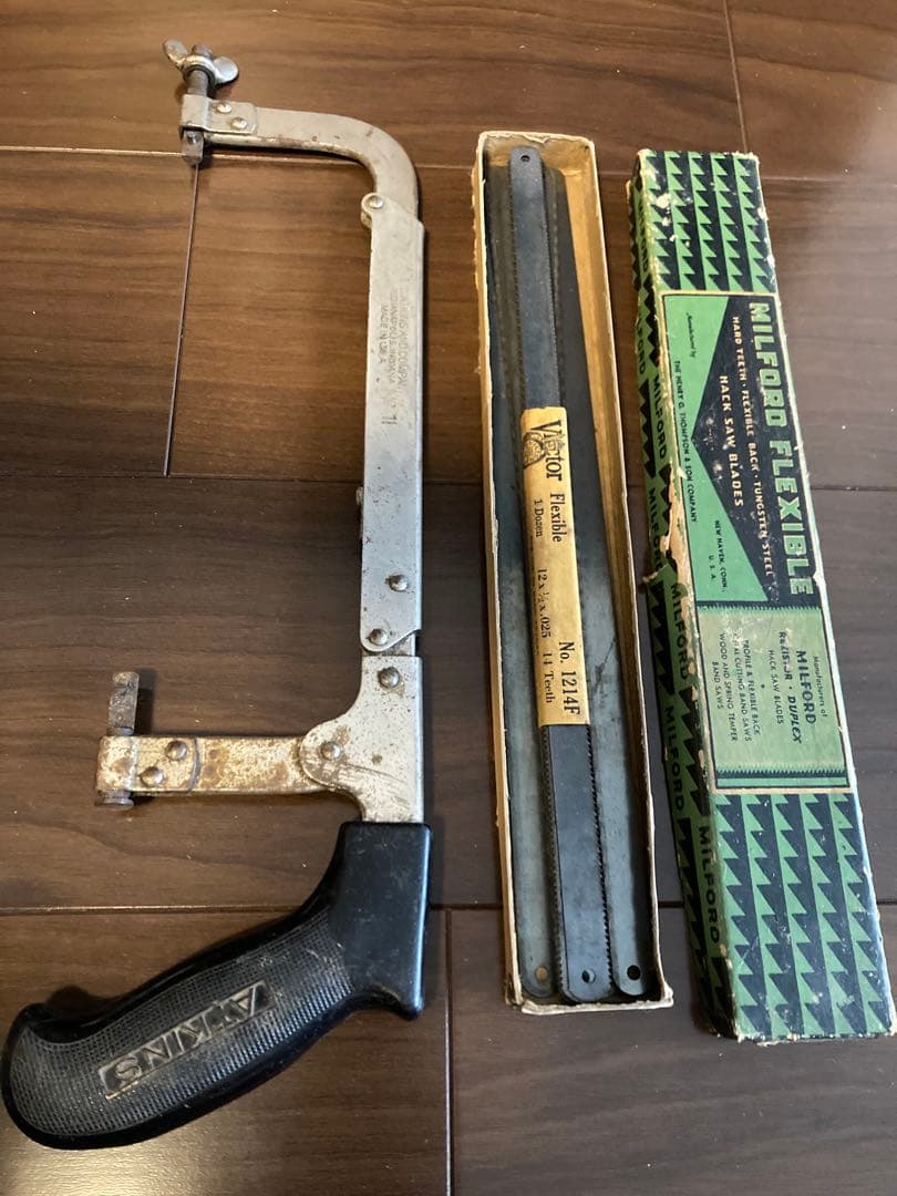 40sUSA製ATKINS社製弓のこぎりとMILFORD社の替え刃のセット - メルカリ