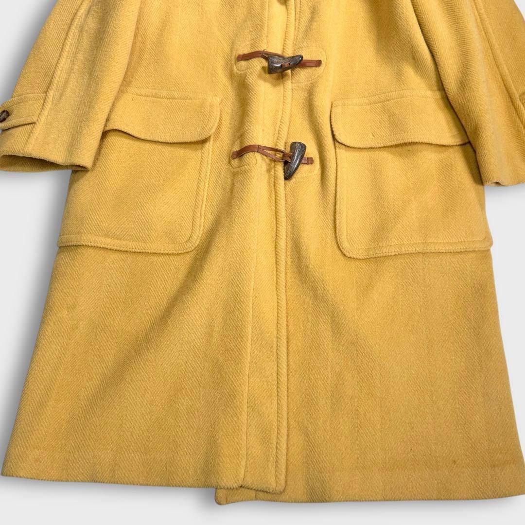 90's UK製 グローバーオール ダッフルコート M イエロー ヘリンボーン