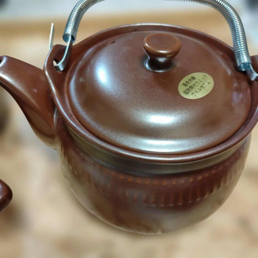 ウイルセラム遠赤外線セラミックやかんと片手鍋