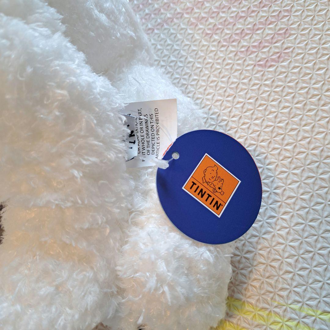 タンタンの冒険 スノーウィ 犬 ぬいぐるみ TINTIN 白い 箱付き 筒