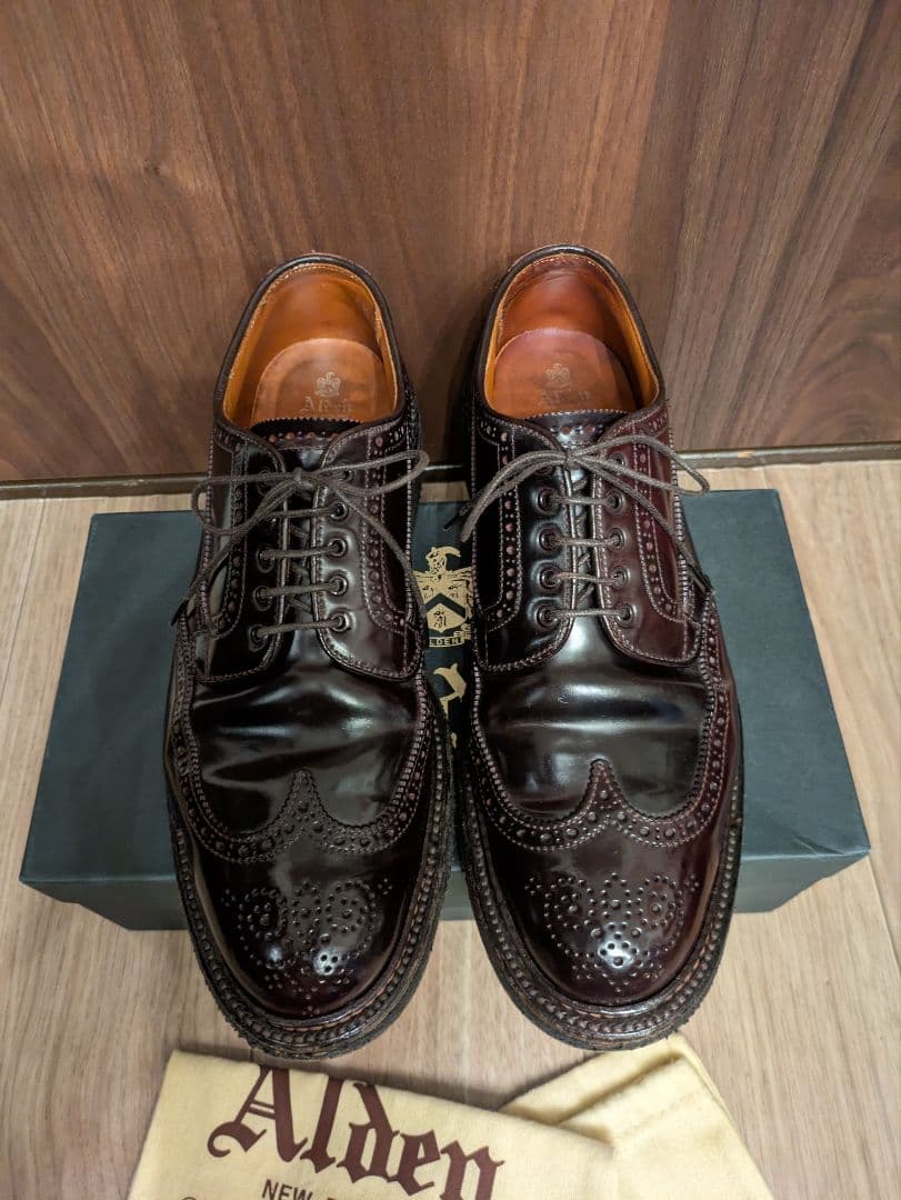 ♪*¥様 ALDEN 3192 8.5D ウイングチップ コードバン