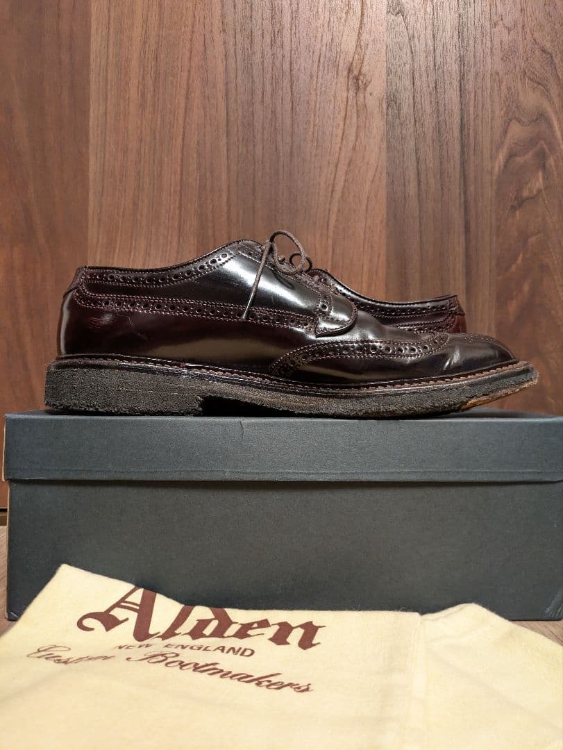 ♪*¥様 ALDEN 3192 8.5D ウイングチップ コードバン