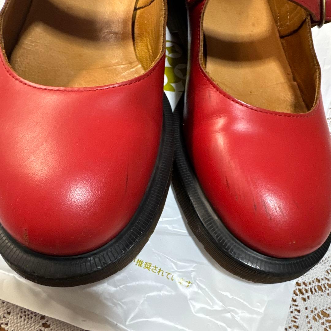 ドクターマーチン メリージェーン パンプス 赤 レッド バーガンディ