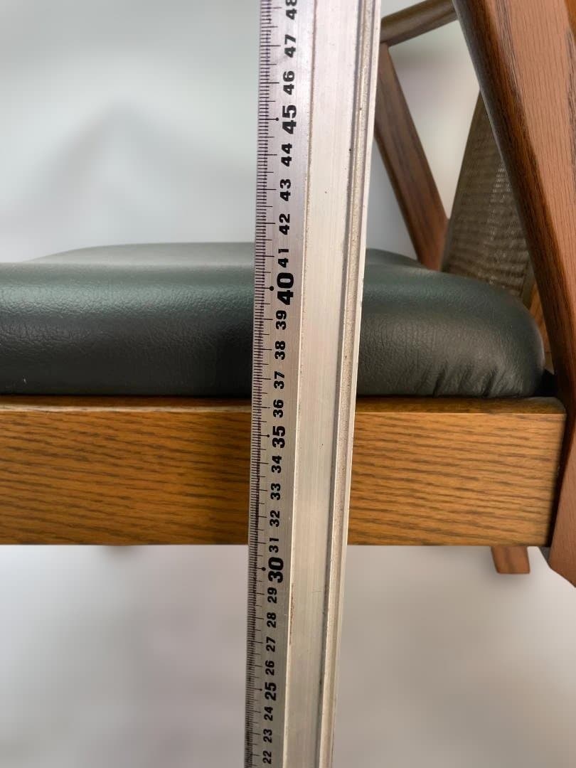 maruni 天然木 牛革 ダイニングチェア 木製 グリーン 12c92 - メルカリ