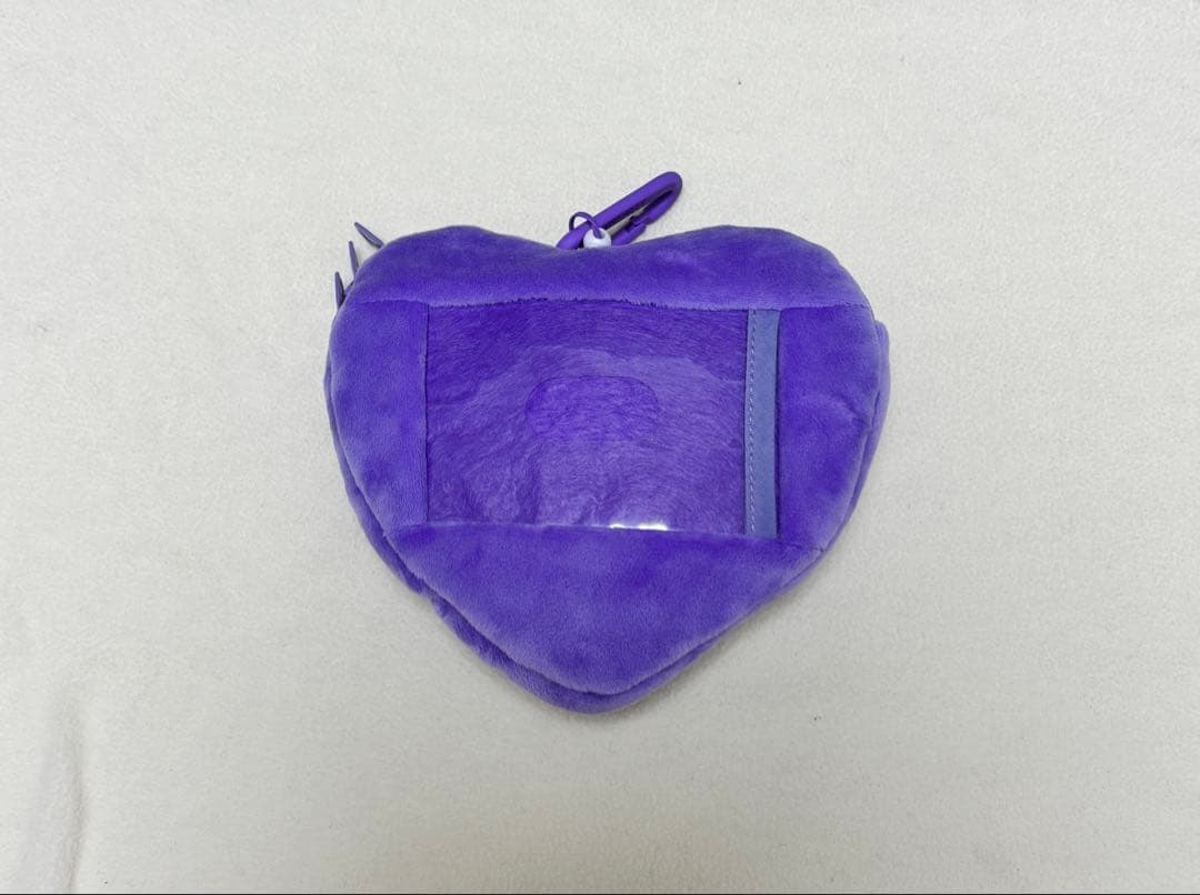韓国 狎鴎亭限定 HUMAN MADE ハート型 パスケース ポーチ パープル