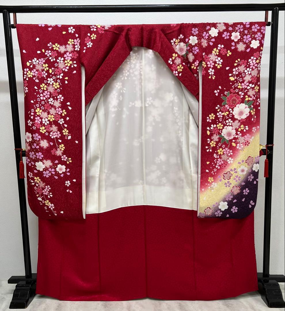 振り袖 フルセット 別誂長襦袢 成人式 金彩加工 刺繍入り 銀通し 799