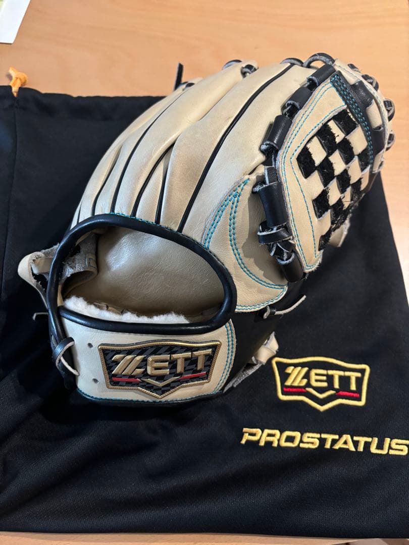 ZETT 軟式グローブ 源田モデル 40個限定 組市松ラベル プロステイタス