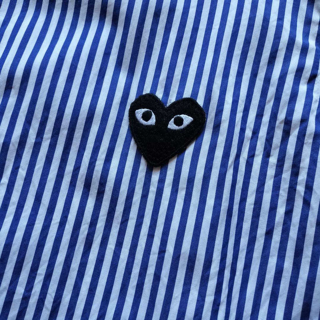 試着のみプレイコムデギャルソン青山限定 ストライプシャツL play comme