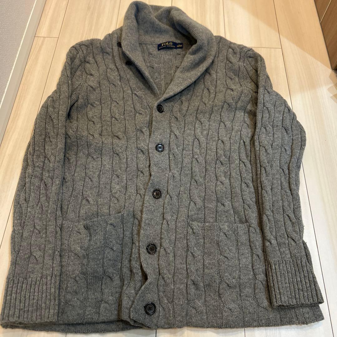 POLO RALPH LAUREN グレー カーディガン L - メルカリ