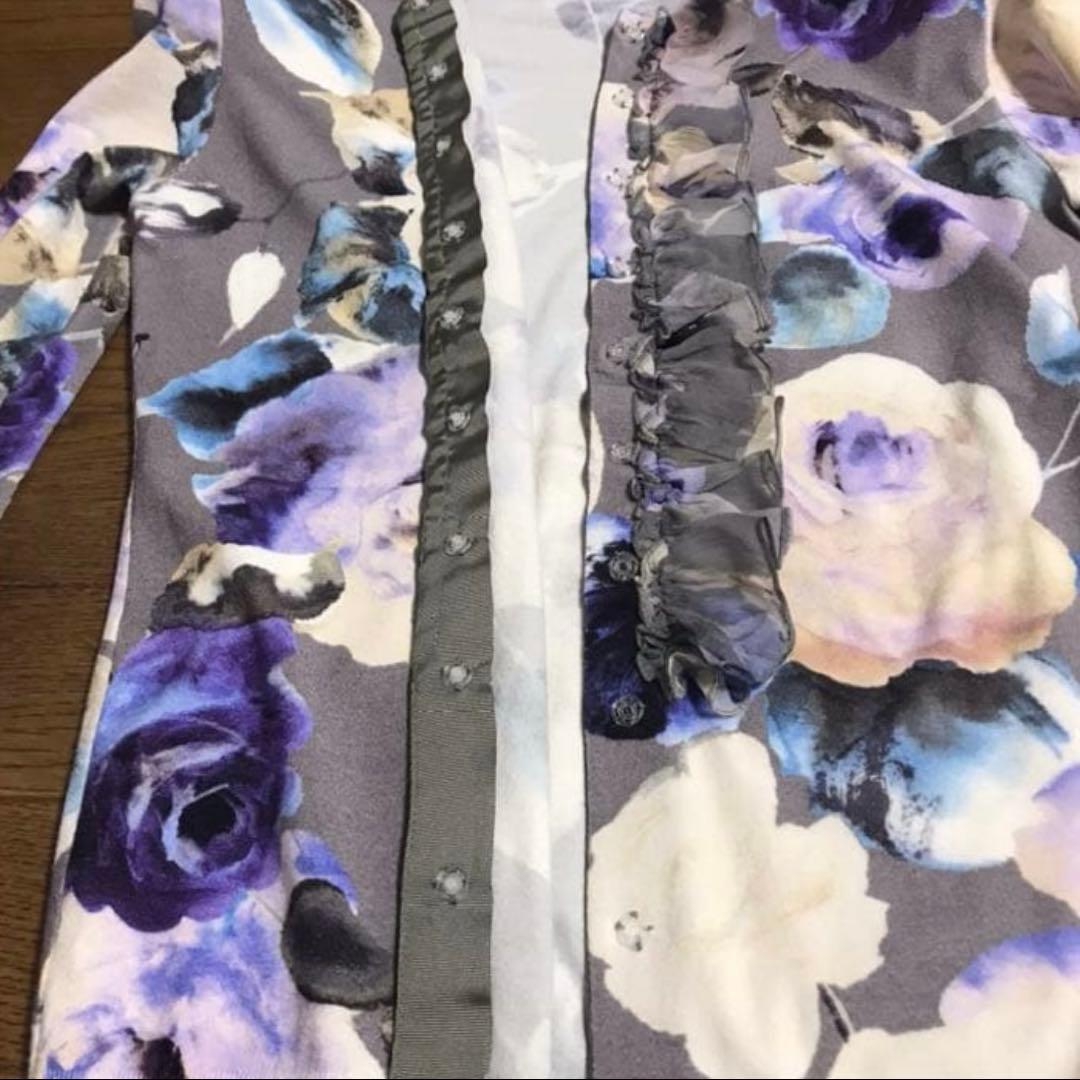 blugirl ブルガール バラ柄カーディガン ブルマリン - メルカリ