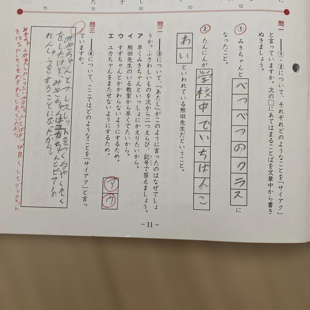 冬期講習会 国語 算数 冬休みの宿題 解答と解説 - メルカリ