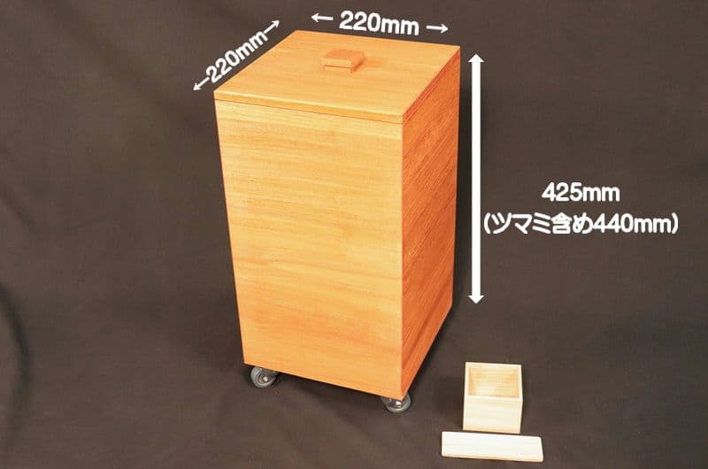 新米の美味しさ長続き】【 10キロ用 】キャスター付き桐米びつ柿渋塗り