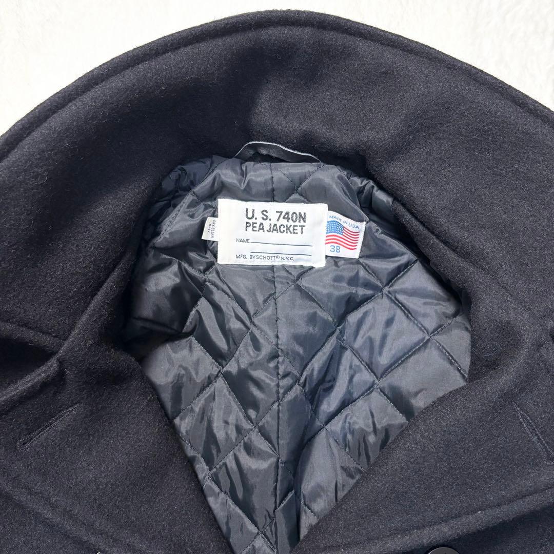 Schott U.S.740N PEA JACKET ピーコート 38 USA製