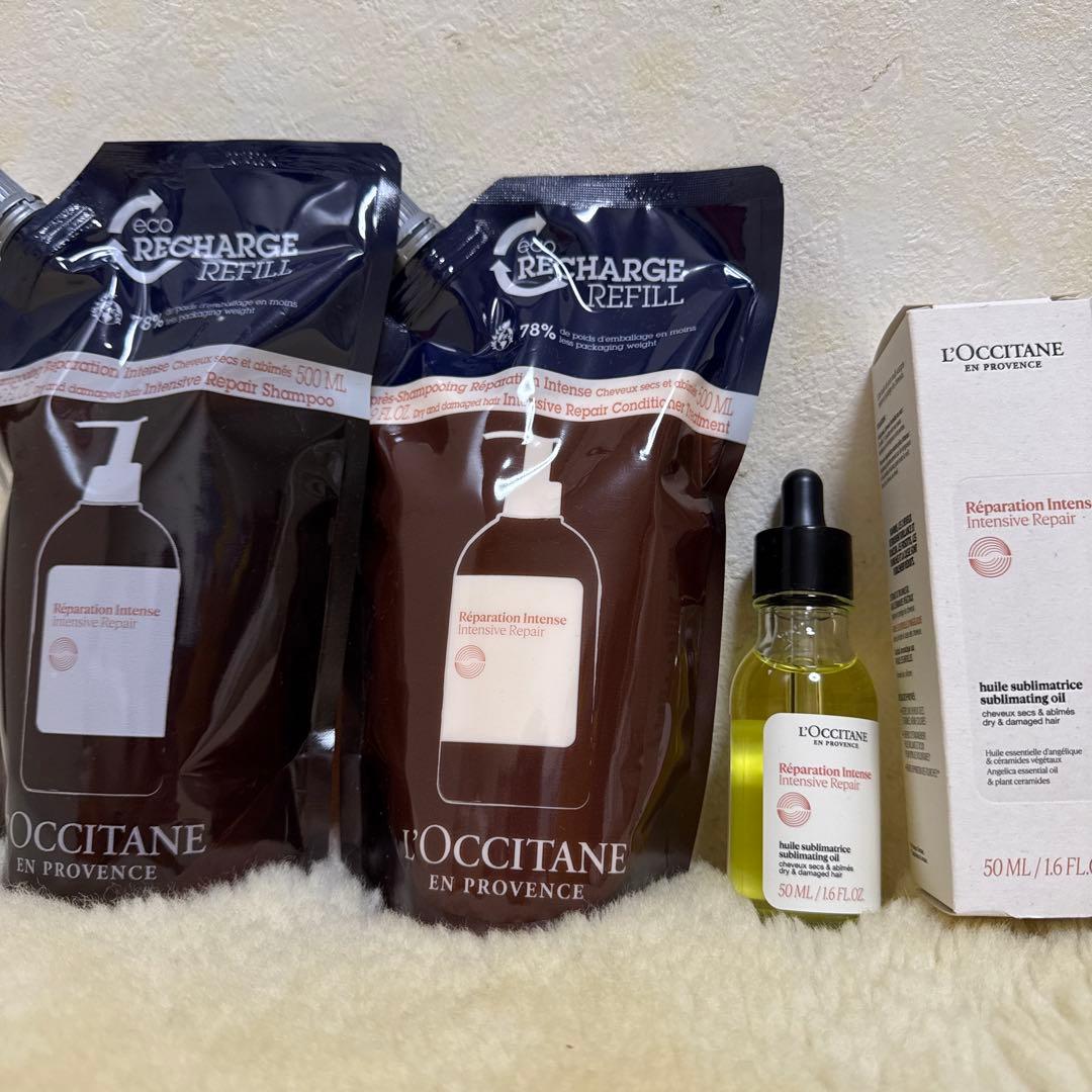 ロクシタン インテンシヴR シャンプー＆コンディショナー＆ヘアオイル ロクシタン インテンシヴリペア シャンプー300ml＆コンディショナー