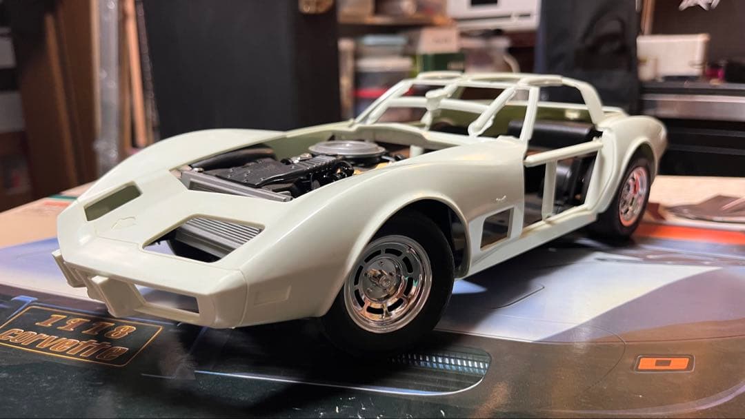 童友社1／12 シボレーコルベット・スティングレイ！残念ながら作りかけ