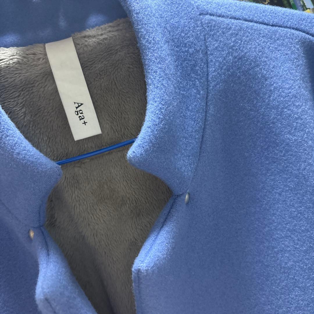 極美品！ヤマダヤ Age+ ブルー コクーンコート - メルカリ