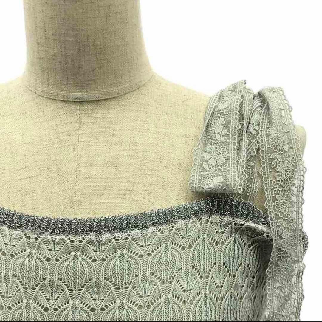 rurumu: lace ribbon knit camisole