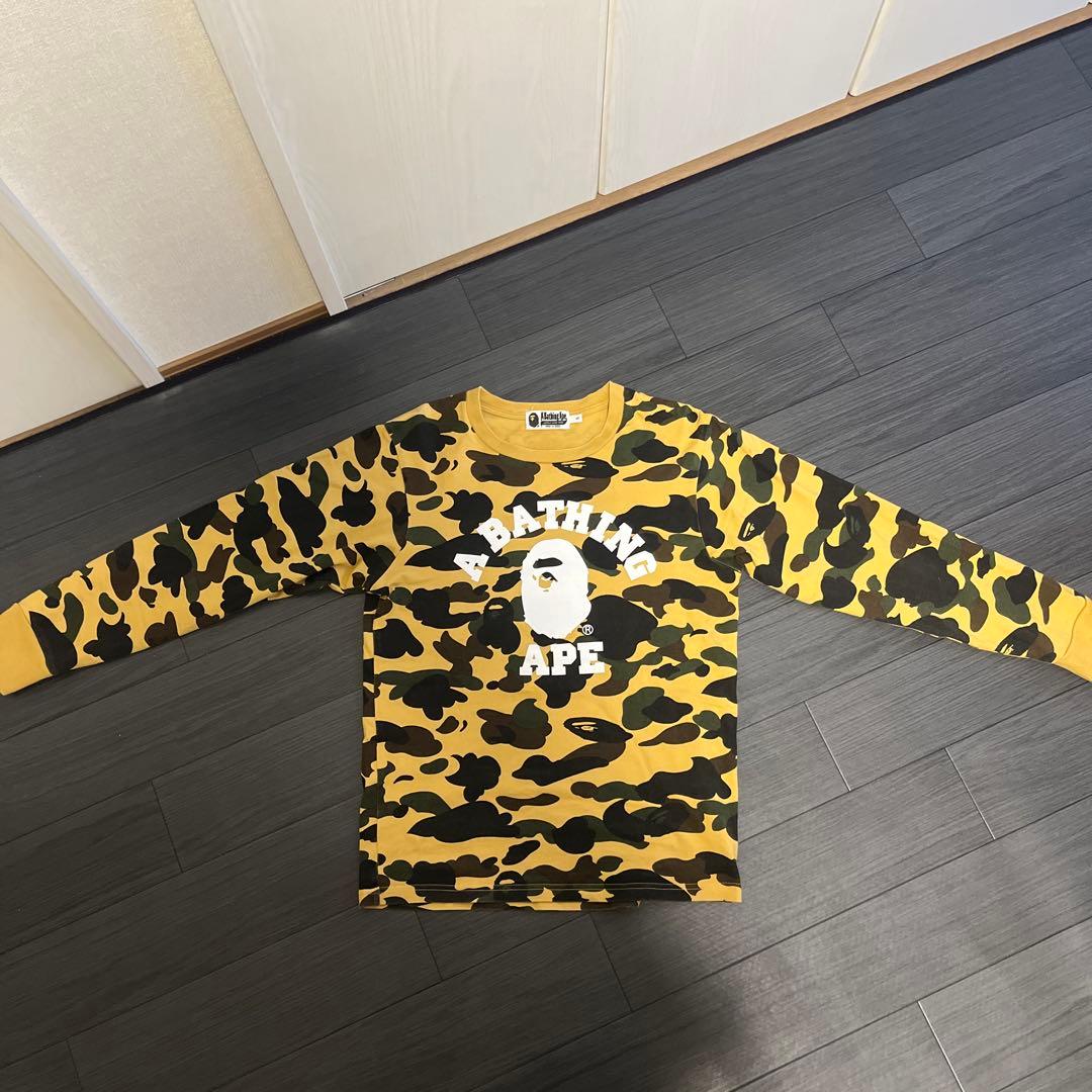 A Bathing Ape イエロー・カモフラージュ トレーナー Sサイズ - メルカリ