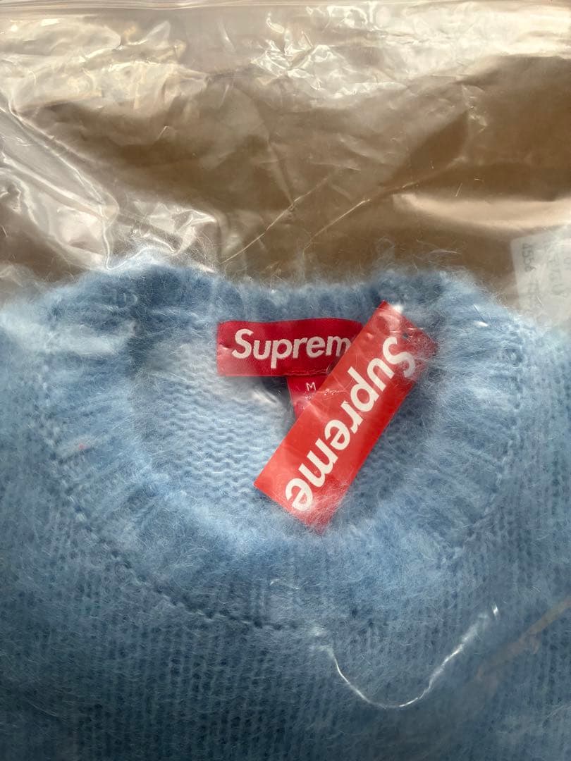 Supreme Brushed Mohair Sweater ライトブルー M - メルカリ