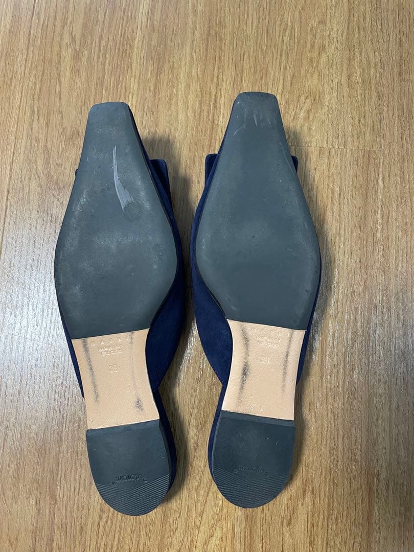 最終値下げです。美品】MARNI ネイビー サンダル ミュール - メルカリ