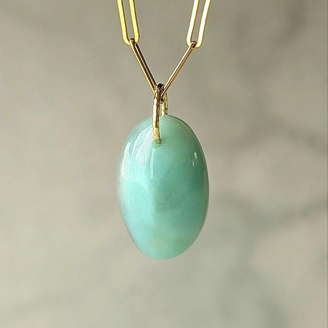 ♢矢車草♢K18 アクアプレーズ 5.53ct ネックレスチャーム