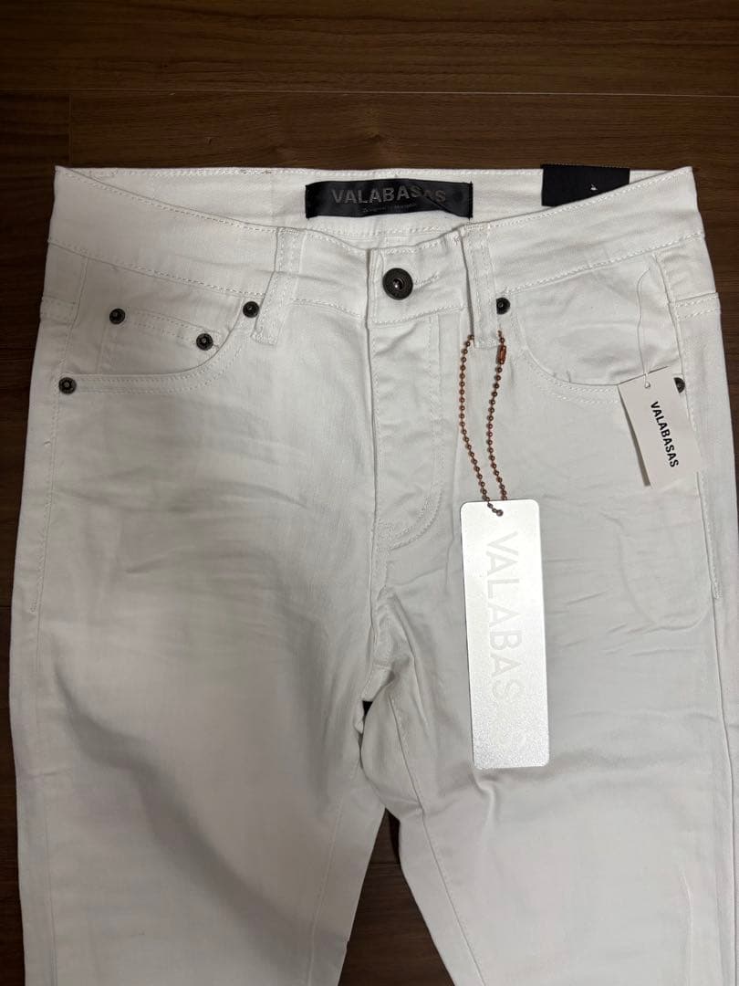 新品】 VALABASAS スキニー ホワイト サイズ30 - メルカリ