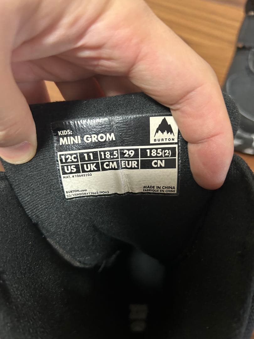 Burton Mini Grom スノーボードブーツ 18.5cm