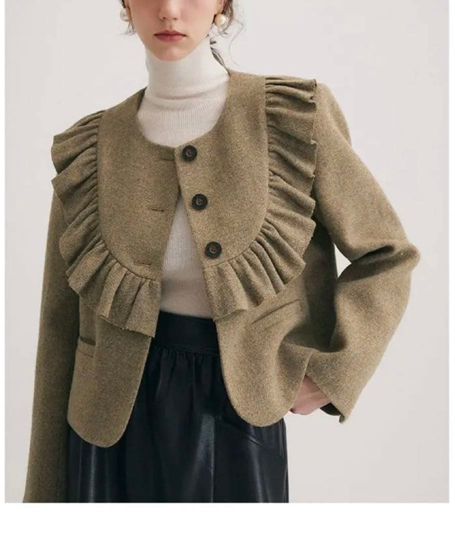 Fano Studios フリルカラーウールジャケット - メルカリ