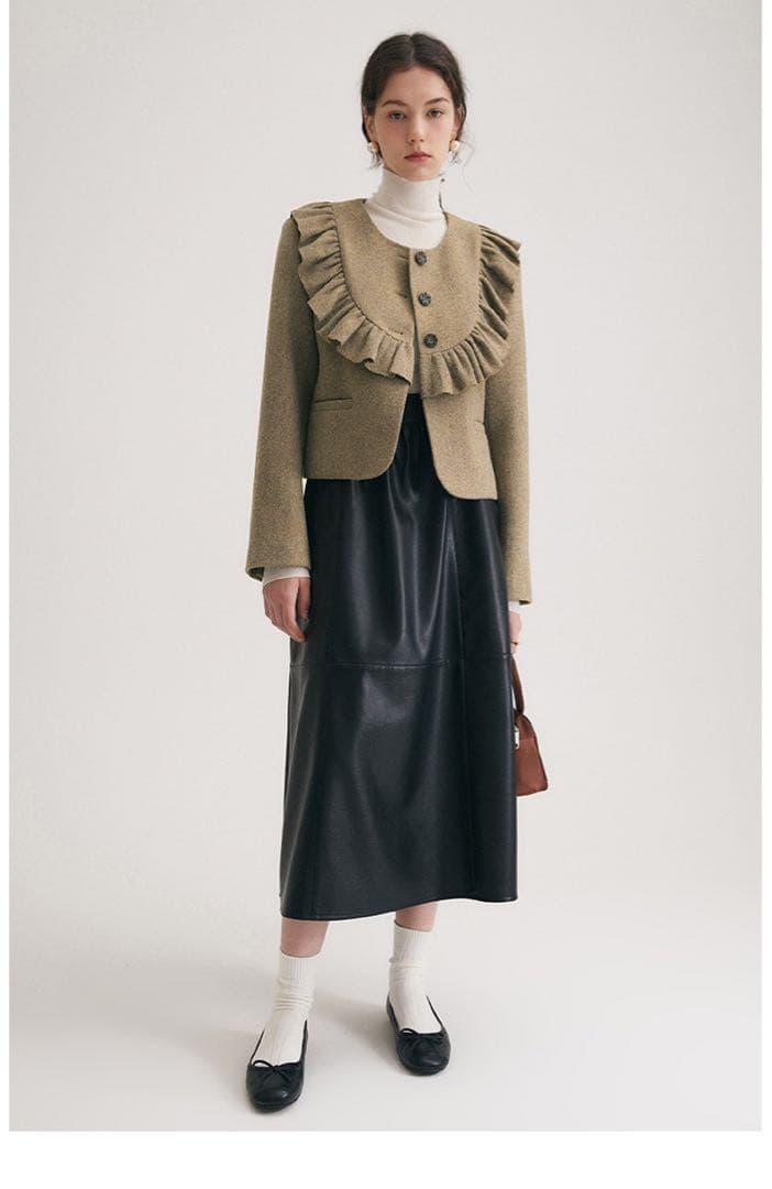 Fano Studios フリルカラーウールジャケット - メルカリ