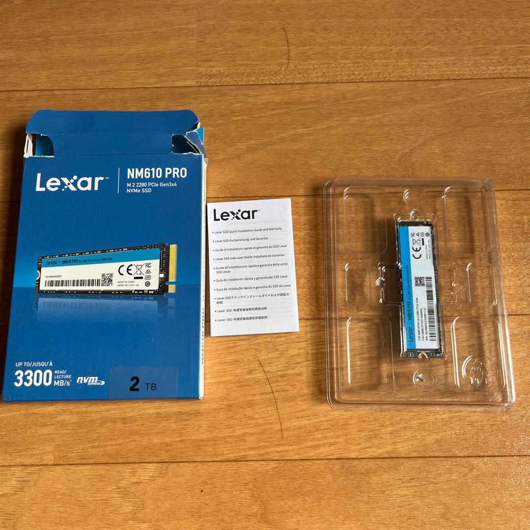 【開封済未使用】箱破有Lexar 2TB SSD NVMe NM610 PRO 開封済未使用】箱破有Lexar 2TB SSD NVMe NM610 PRO 開封済未使用】箱