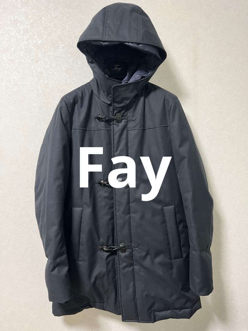 Fay フェイ ダウンジャケット　コート　ネイビー　ブルー　紺色 ダブルフロント Fay フェイ ダウンジャケットコートネイビーブルー紺色 ダブルフロント