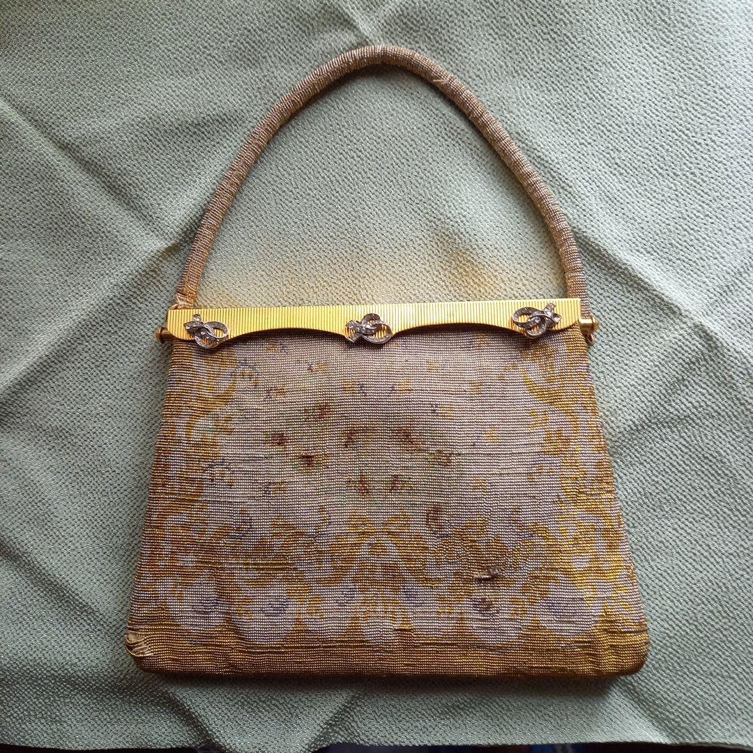 フランス　アンティークビーズ バッグ ビーズバッグ フランスアンティーク サック フランス アンティークの