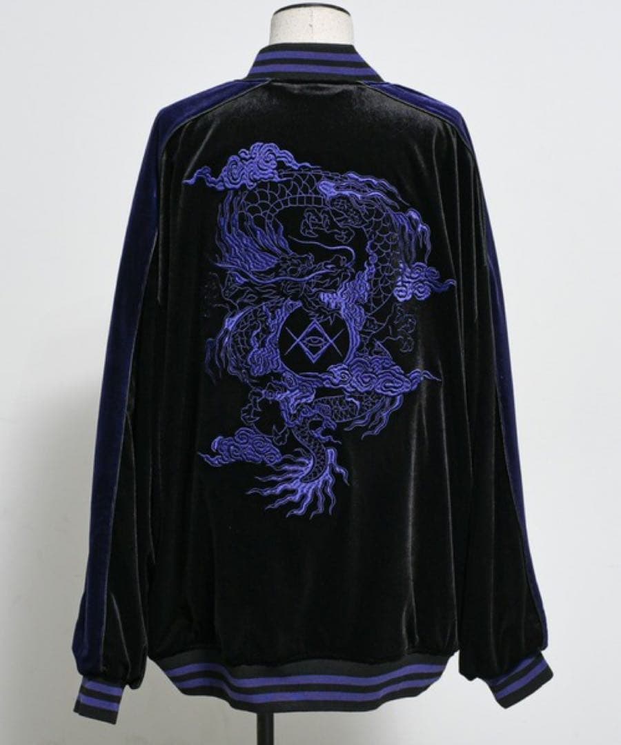 「REFLEM/レフレム」ドラゴン刺繍ベロアスカジャン REFLEM（レフレム） スカジャン 「REFLEM/レフレム」ドラゴン刺繍