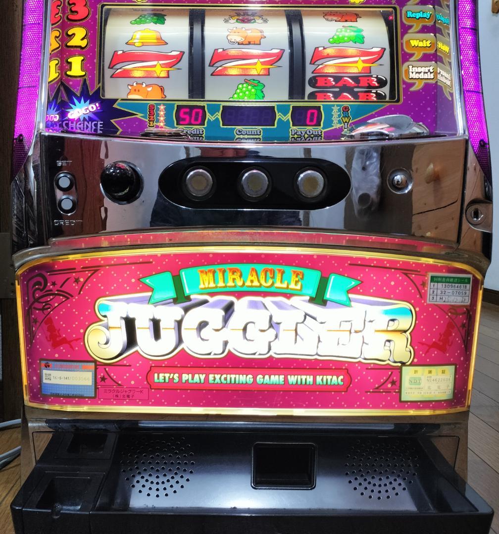 パチスロ実機】北電子☆『初代』ミラクルジャグラー【コイン不要機付