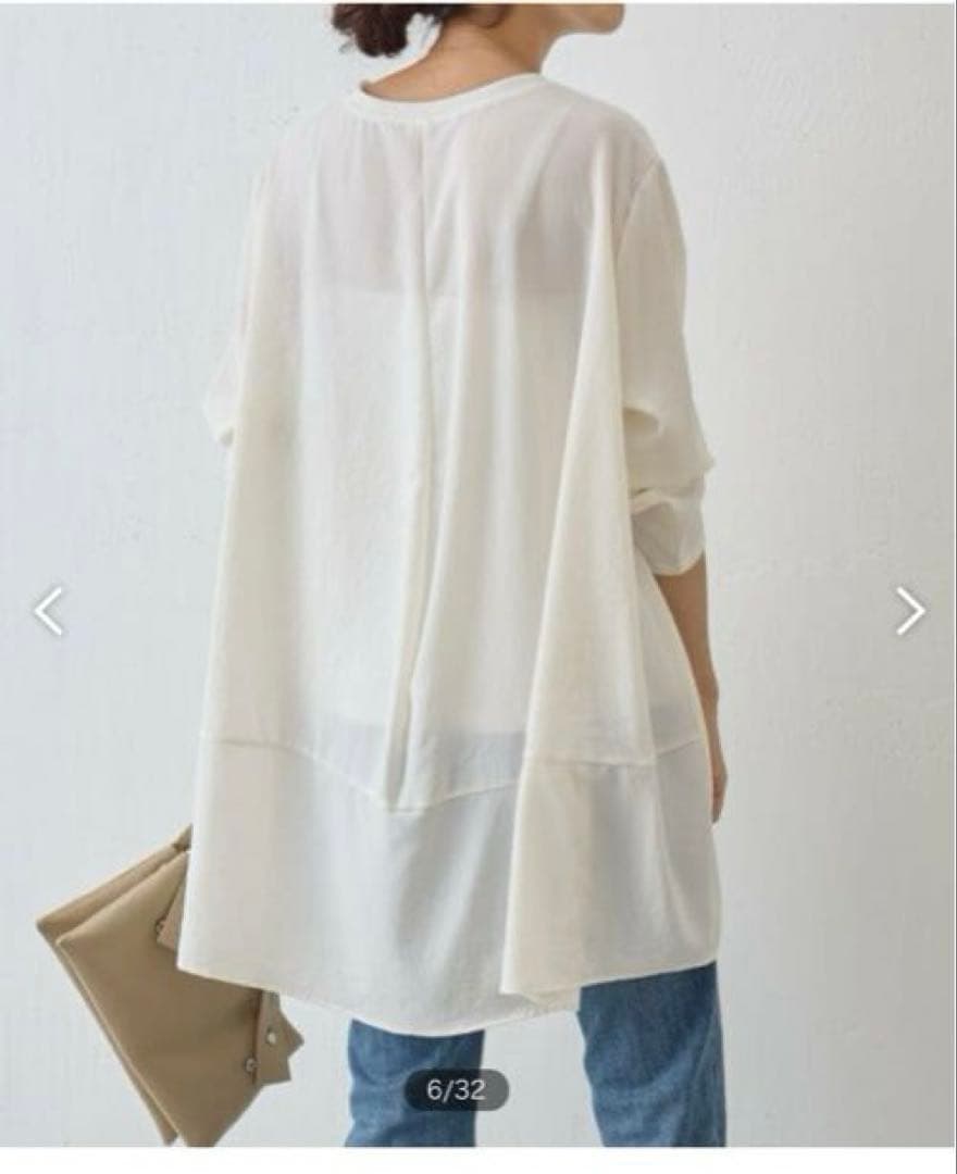 最終価格　BEARDSLEY 《LIVETART》後ろドレープ Tブラウス